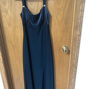 formal navy blue dress